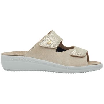 Antonia elastic printed suede+suede w platinum 38