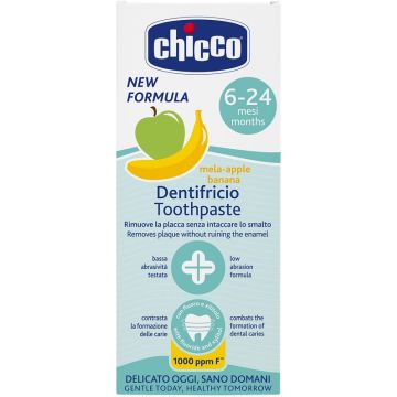 Chicco Dentifricio 6 Mesi+ Melabanana con Fluoro 50 ml