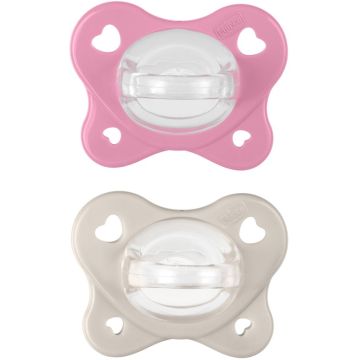 Chicco dual soft succhietto rosa 6-16 mesi 2 pezzi