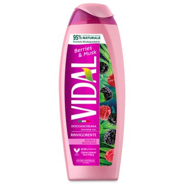 VIDAL - Berries & Musk - Docciaschiuma rinvigorente Mora e Muschio 250 ml