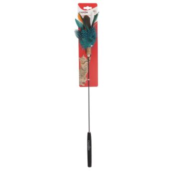 Camon Gatto Gioco Cannetta Piuma Con Manico Soft Grip
