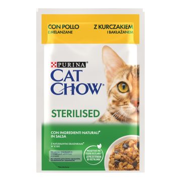 Cat chow sterilised pollo e melanzane 85 g