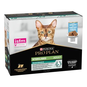 Pro plan mpk sterilised adult terrine al merluzzo 75 g 10 pezzi Pro plan mpk sterilised adult terrine al merluzzo 75 g 10 pezzi