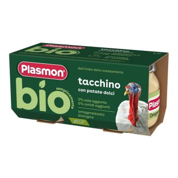 Plasmon bio omogeneizzato tacchino con patate dolci 2 pezzi