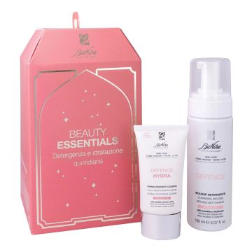 Bionike Defence Beauty Essentials Cofanetto Regalo Detergente Delicato Viso 150 ml + Crema Idratante Ricca 50 ml