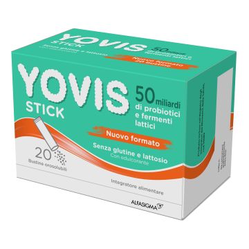 Yovis Stick 50 Miliari Integratore Fermenti Lattici Vivi e Probiotici 20 Stick