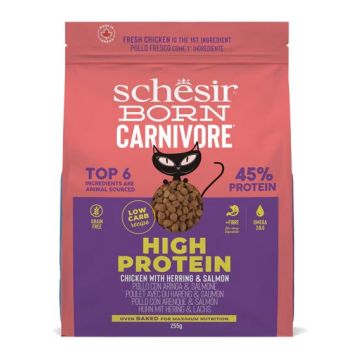 Schesir Gatto Born Carnivore Adulto Pollo, Aringa & Salmone 255 Gr