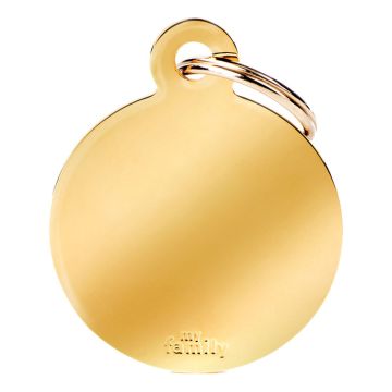My Family Medaglietta  Big Round Golden Brass