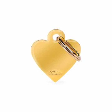 My Family Medaglietta Small Heart Golden Brass