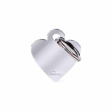 My Family Medaglietta Small Heart Chromed Brass