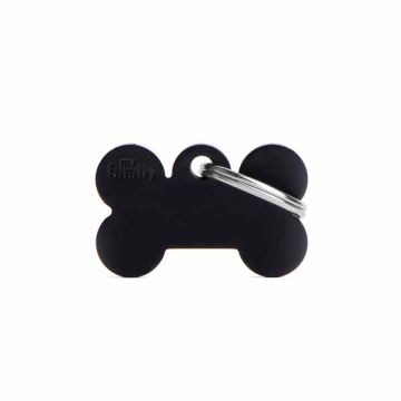 My Family Medaglietta  Small Bone Aluminum Black