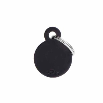 My Family Medaglietta Small Round Aluminum Black