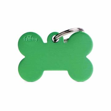 My Family Medaglietta Big Bone Aluminum Green