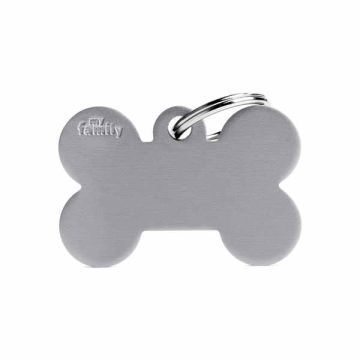 My Family Medaglietta  Big Bone Aluminum Grey