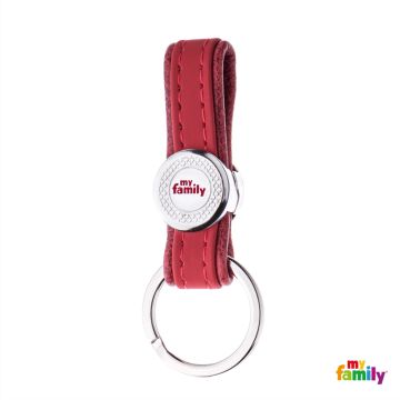 My Family Medaglietta Red Bilbao Keyring White Bronze