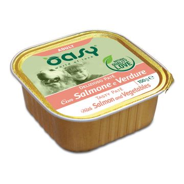 Oasy Cane Delizioso Pate' Adulto Salmone & Verdure 150 Gr