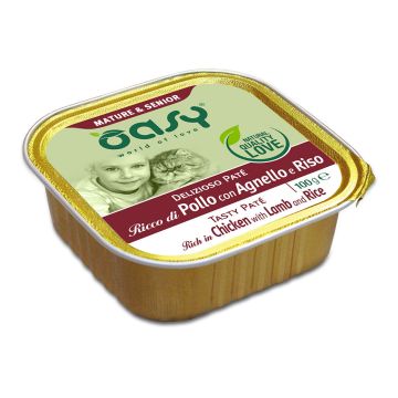 Oasy Gatto Delizioso Pate' Mature&Senior Pollo & Agnello 100 Gr