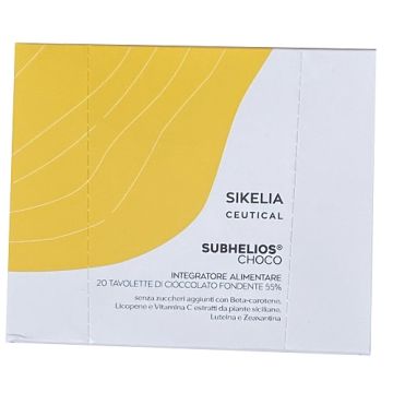 Subhelios choco 20 barrette di cioccolato fondente 55% da 7 g