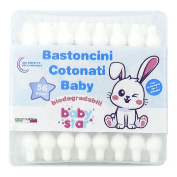 Babystar bastoncini cotonati 56 pezzi
