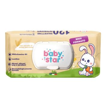 Babystar salviettine bebe' avena bio 120 pezzi
