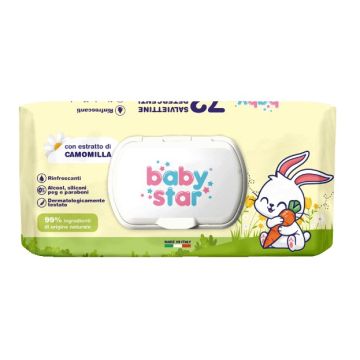 Babystar salviettine bebe' camomilla 72 pezzi