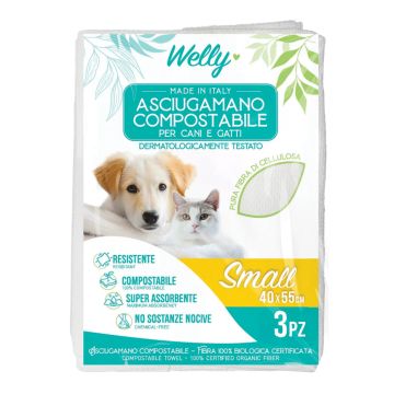 Welly asciugamano compostabile small 3 pezzi