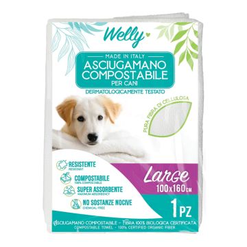 Welly asciugamano compostabile large 1 pezzo