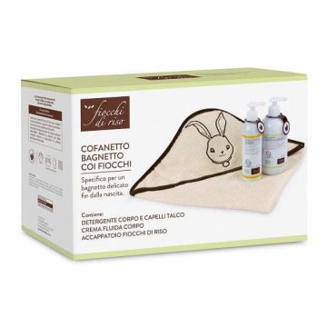 Fiocchi di riso cofanetto bagnetto crema fluida corpo 240 ml + detergente corpo e capelli talco 400 ml