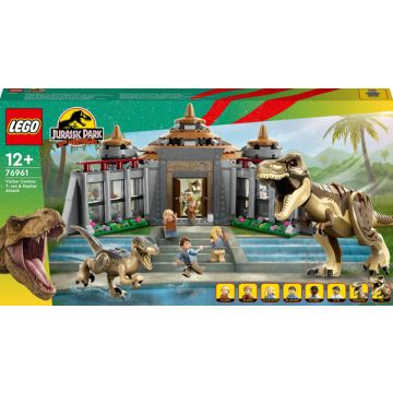 Lego jurassic world centro visitatori l'attacco del t rex e del raptor