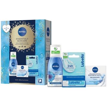 Nivea kit essentials skincare 2024 1 crema viso + 1 struccante + 1 balsamo labbra