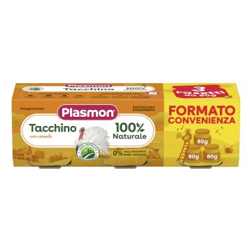 Plasmon omogeneizzato vitello e cereale 3 pezzi da 80 g