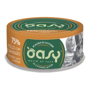 Oasy Gatto More Love In Lattina Adulto Pollo & Formaggio 70 Gr