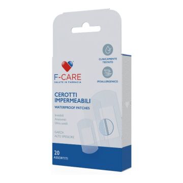 Cerotti impermeabili f-care misure assortite 20 pezzi