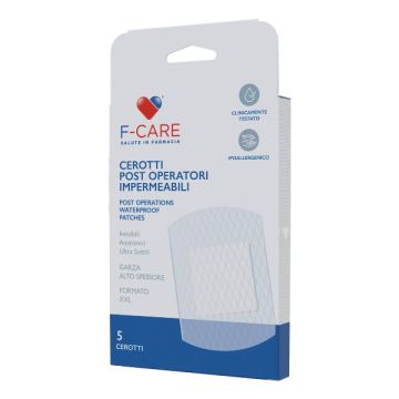 Cerotti post operatori impermeabili f-care 7,5x10 cm 5 pezzi