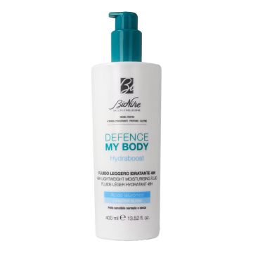 Bionike Defence My Body Hydraboost Fluido Leggero Idratante 48H per Pelle Sensibile Normale o Secca 400 ml