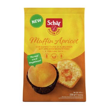 Schar Muffin Apricot Merendine Confettura Albicocca Senza Glutine Confezione 5 Pezzi