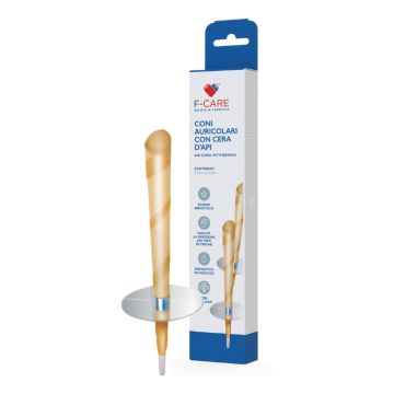 Coni auricolari f-care con cera d'api 2 pezzi