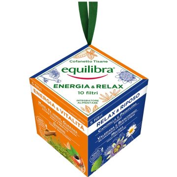 Equilibra mini cofanetto tisane energia e relax 10 filtri Equilibra mini cofanetto tisane energia e relax 10 filtri