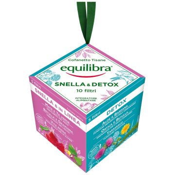 Equilibra mini cofanetto tisane snella e detox 10 filtri Equilibra mini cofanetto tisane snella e detox 10 filtri