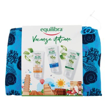 Equilibra pochette vacanze italiane winter edition aloe crema mani 75 ml + karite' crema mani 75 ml+ rosa ialuronica crema mani 75 ml