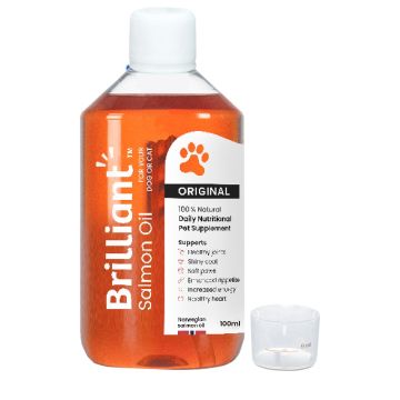 Brilliant salmon oil olio di salmone puro per cani e gatti 100 ml