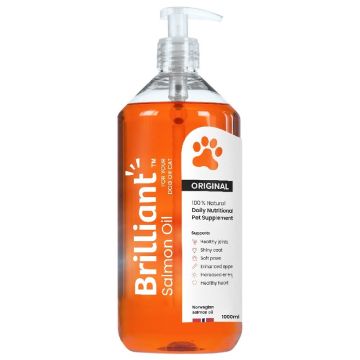 Brilliant salmon oil olio di salmone puro per cani e gatti 1000 ml