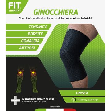 Ginocchiera fit therapy nero m