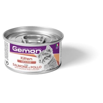 Gemon mousse kitten con salmone e pollo 85 g