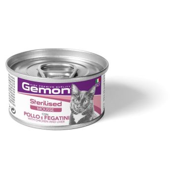 Gemon mousse sterilised con pollo e fegatini 85 g