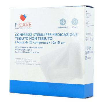 F care garza compressa in tnt 10x10cm 100 pezzi