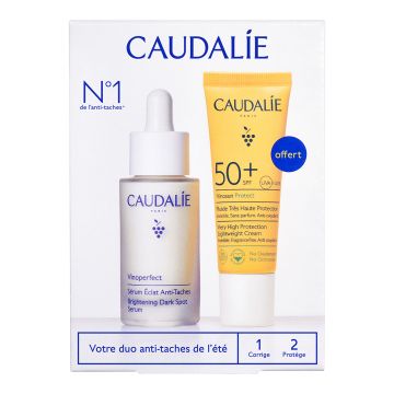 Vinoperfect & solare cofanetto siero 2025 siero illuminante anti macchie 30ml + vinosun fluido ad altissima protezione 20ml