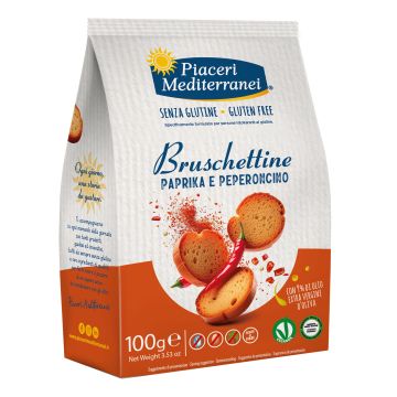 Piaceri mediterranei bruschettine paprika e peperoncino 100 g