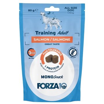 Forza 10 mono snack training dog all adult salmone 80 g