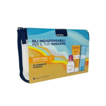 Bioderma Kit Gli Indispensabili per il Tuo Weekend Sensibio H2O + Photoderm Latte SPF50+ + Photoderm Doposole